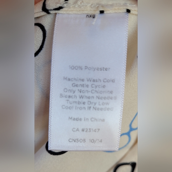 Talbots Sleeveless Off White Sunglass Semi Sheer Tank Top Small Petite - Picture 7 of 7